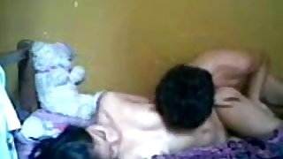indonesian Romantic Teen Couple Make Love in Bedroom 