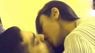 Indian Teen Couple Kissing 