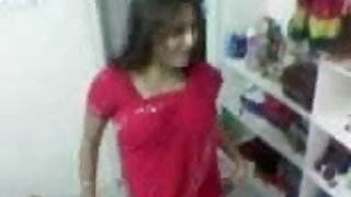 Red Saree College Girl sex with Boy Friend 